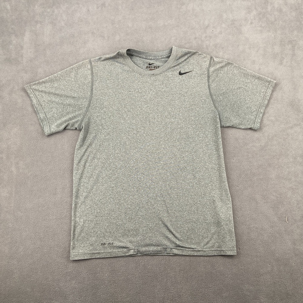 Nike Dri-Fit Legend‎ T-Shirt Mens Medium Heather Gray Athletic Training Everyday